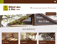 Tablet Screenshot of hotel3iles.com